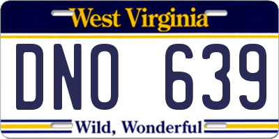 WV license plate DNO639