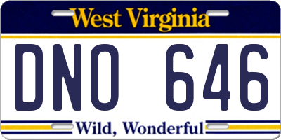 WV license plate DNO646