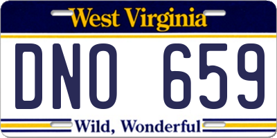 WV license plate DNO659