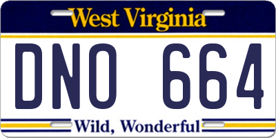 WV license plate DNO664