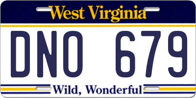 WV license plate DNO679