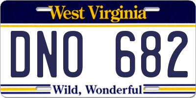 WV license plate DNO682