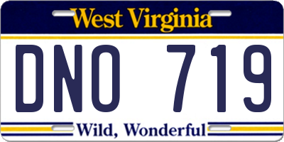WV license plate DNO719