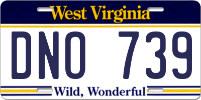 WV license plate DNO739