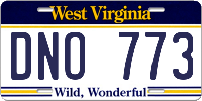 WV license plate DNO773