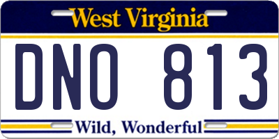 WV license plate DNO813