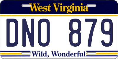 WV license plate DNO879
