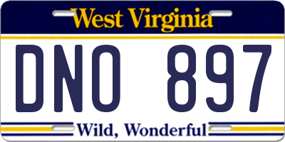 WV license plate DNO897