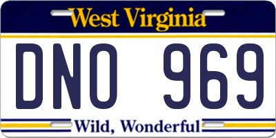 WV license plate DNO969