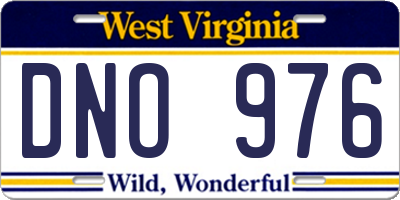 WV license plate DNO976