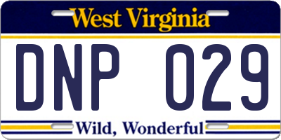 WV license plate DNP029