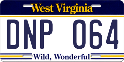WV license plate DNP064
