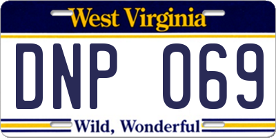 WV license plate DNP069
