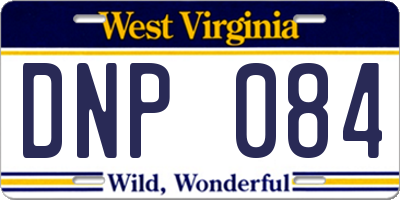 WV license plate DNP084