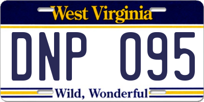 WV license plate DNP095
