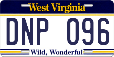 WV license plate DNP096