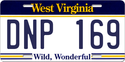 WV license plate DNP169