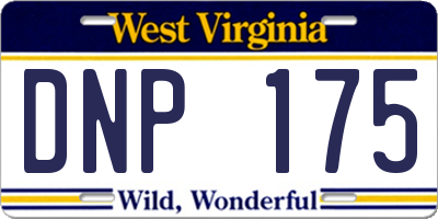 WV license plate DNP175