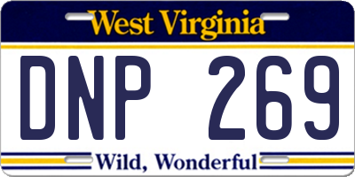 WV license plate DNP269