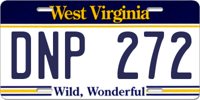 WV license plate DNP272