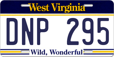 WV license plate DNP295