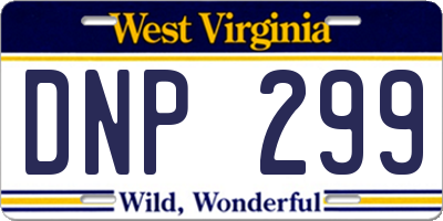 WV license plate DNP299