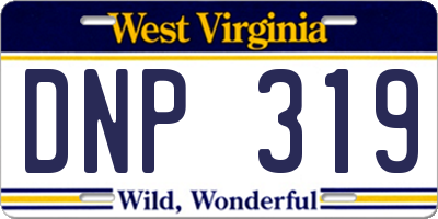 WV license plate DNP319