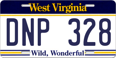 WV license plate DNP328