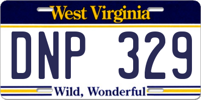 WV license plate DNP329