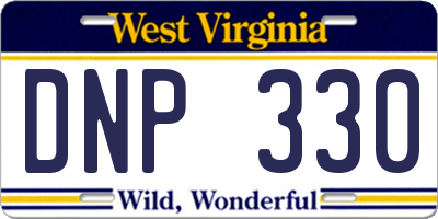 WV license plate DNP330