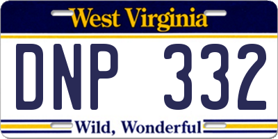 WV license plate DNP332