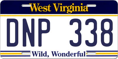 WV license plate DNP338
