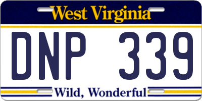 WV license plate DNP339