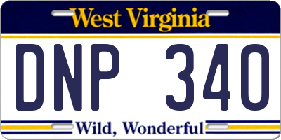 WV license plate DNP340