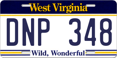 WV license plate DNP348