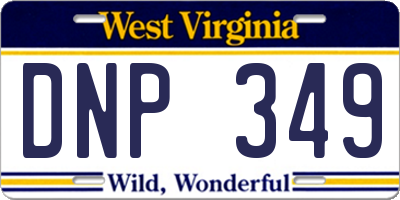 WV license plate DNP349
