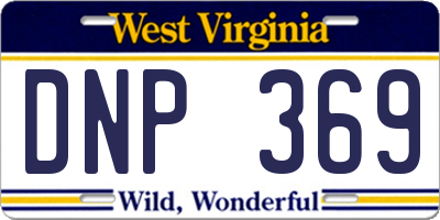 WV license plate DNP369