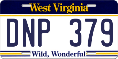 WV license plate DNP379