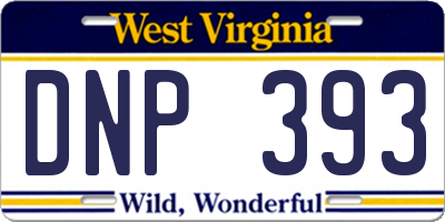 WV license plate DNP393