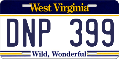 WV license plate DNP399