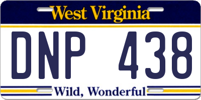 WV license plate DNP438