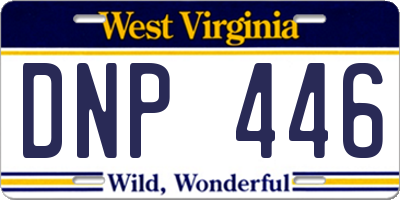WV license plate DNP446