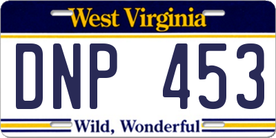 WV license plate DNP453