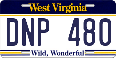 WV license plate DNP480