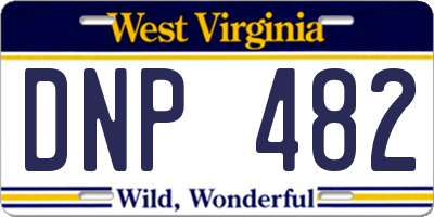 WV license plate DNP482