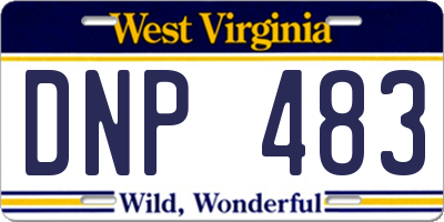 WV license plate DNP483