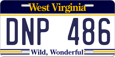 WV license plate DNP486