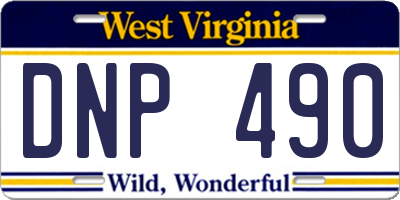 WV license plate DNP490