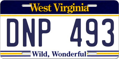 WV license plate DNP493