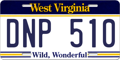 WV license plate DNP510